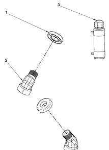 Engine Group - Coolant Fittings Diagram and Parts List for 076355-03  Briggs and Stratton Generator